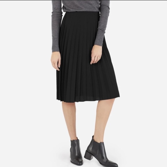 Everlane Dresses & Skirts - Everlane The Pleated Accordion Skirt Black Sz 2